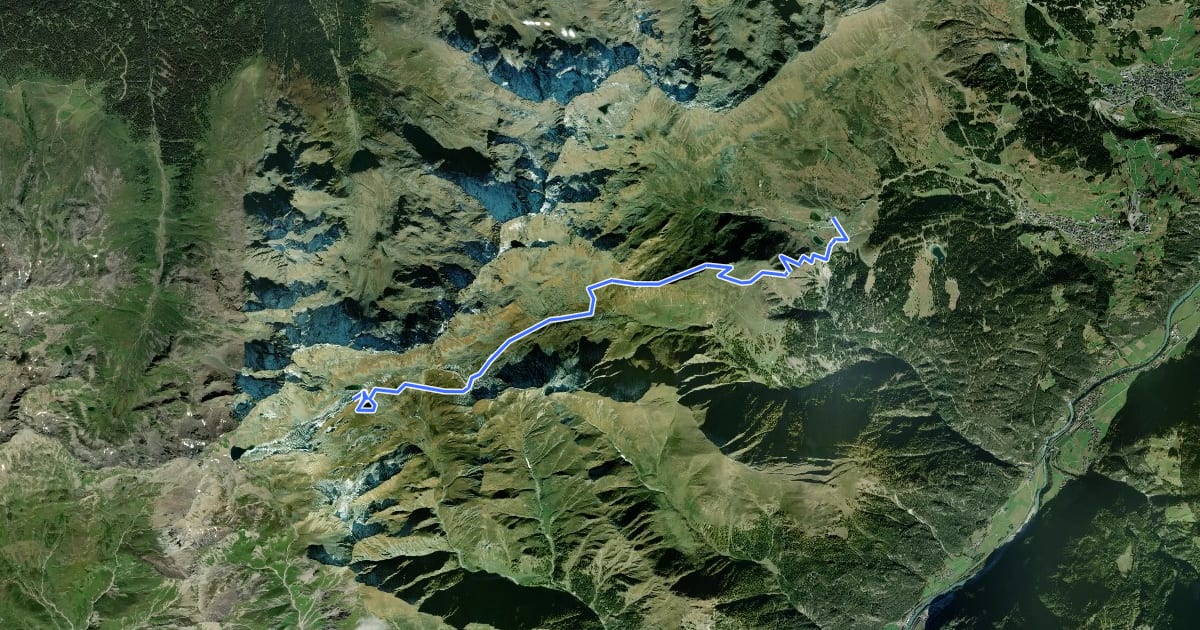 Маршрут Hexenseehütte-Tour на спутниковом снимке