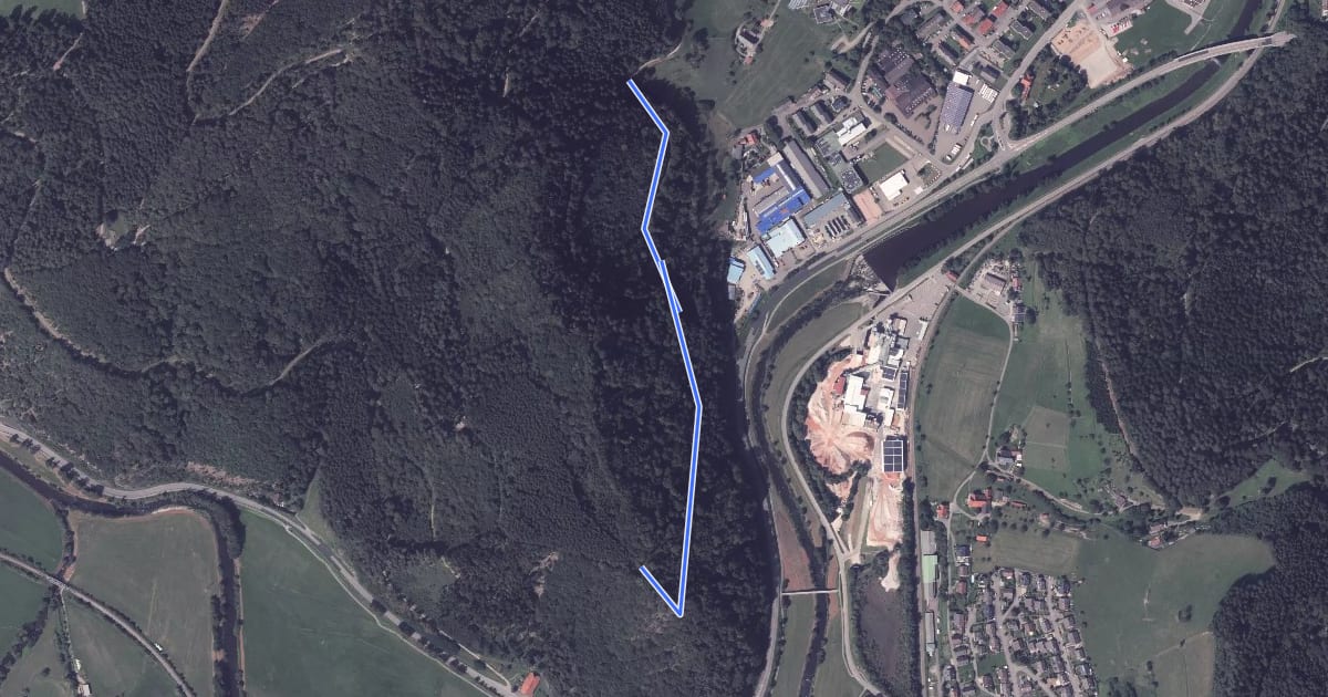Маршрут Hexentanzplatz - Spitzbergweg на спутниковом снимке