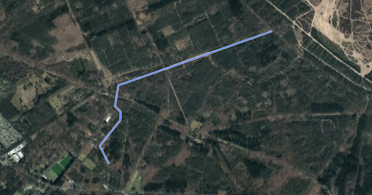 Маршрут Heyschoten-d'Oude Kamp на спутниковом снимке