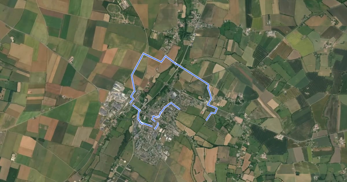 Маршрут Hiéville par le Moulin d’Antais на спутниковом снимке