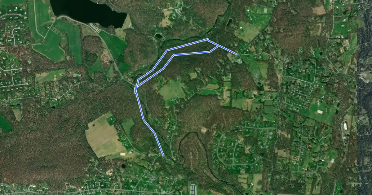 Маршрут Hibernia Park - Rim Trail на спутниковом снимке