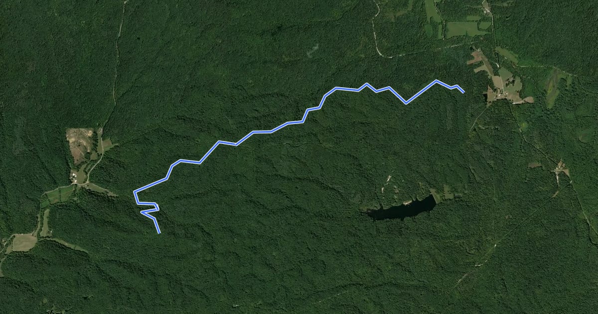 Маршрут Hickory Ridge Trail 18 на спутниковом снимке