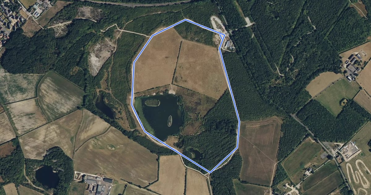 Маршрут Hicks Lodge Trail на спутниковом снимке