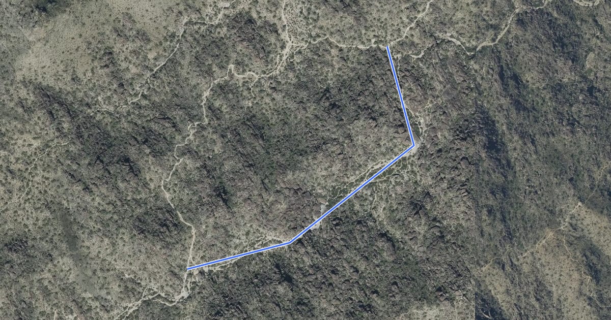 Маршрут Hidden Valley Trail на спутниковом снимке