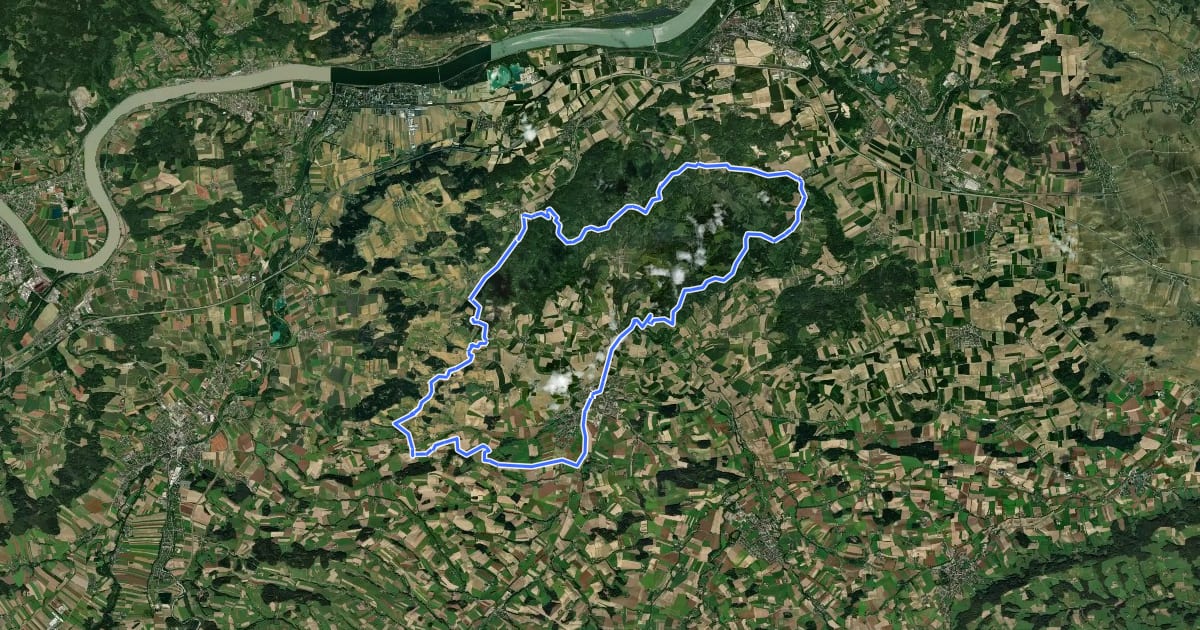 Маршрут Hiesberg-Melktal-Rundweg на спутниковом снимке