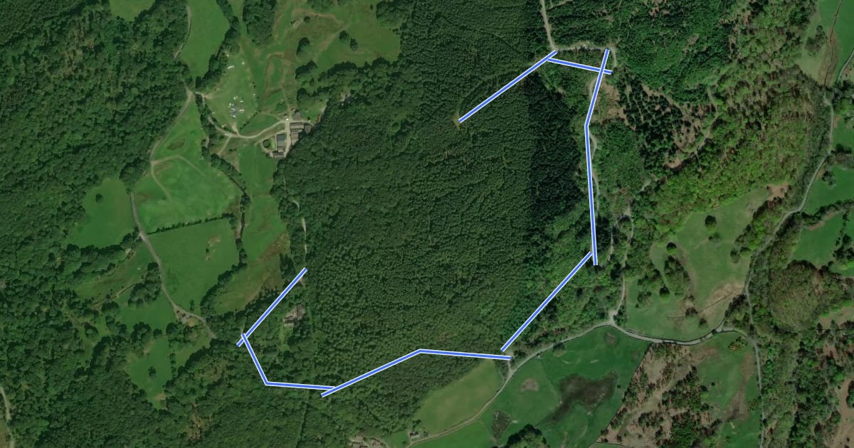 Маршрут High Bowkerstead Trail (Short) на спутниковом снимке