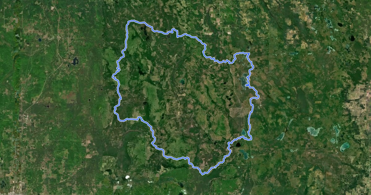 Маршрут High Country Pathway на спутниковом снимке