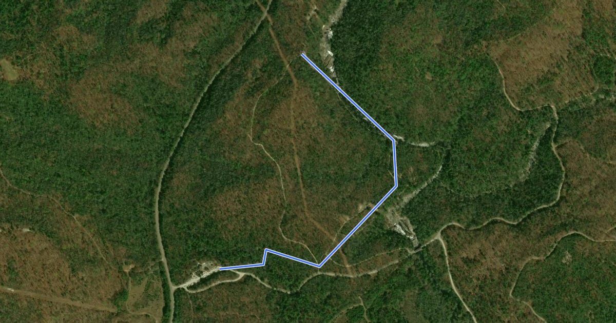 Маршрут High Falls Trail на спутниковом снимке
