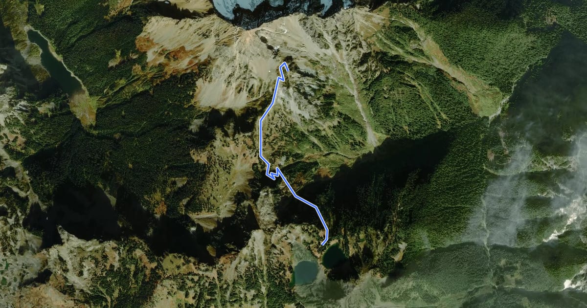 Маршрут High Pass Trail на спутниковом снимке
