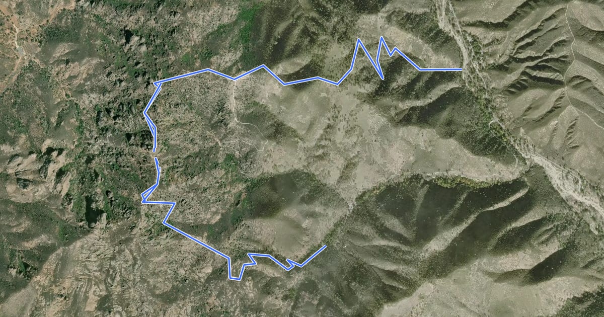 Маршрут High Peaks Trail на спутниковом снимке