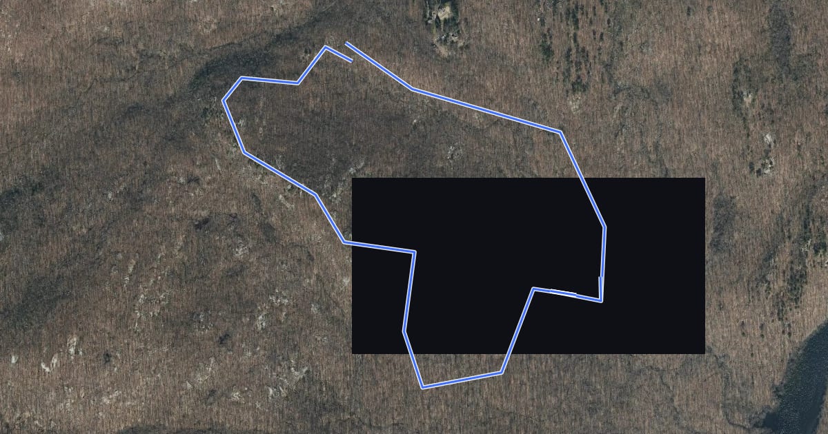 Маршрут High Point Loop на спутниковом снимке