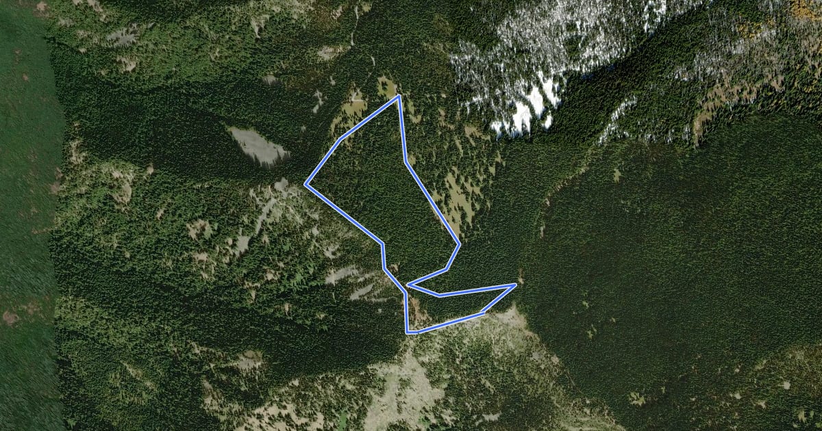 Маршрут High Prairie Trail на спутниковом снимке