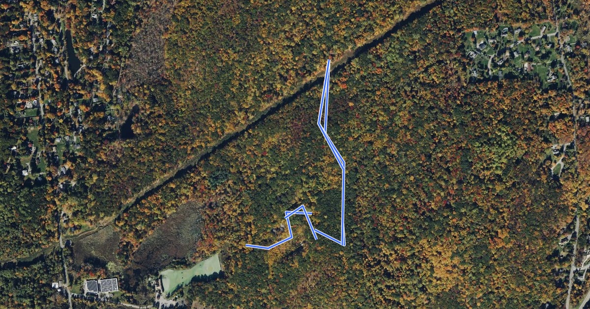 Маршрут High Quarry Trail на спутниковом снимке