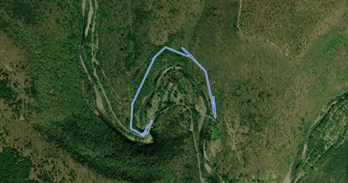 Маршрут High Rock Trail на спутниковом снимке