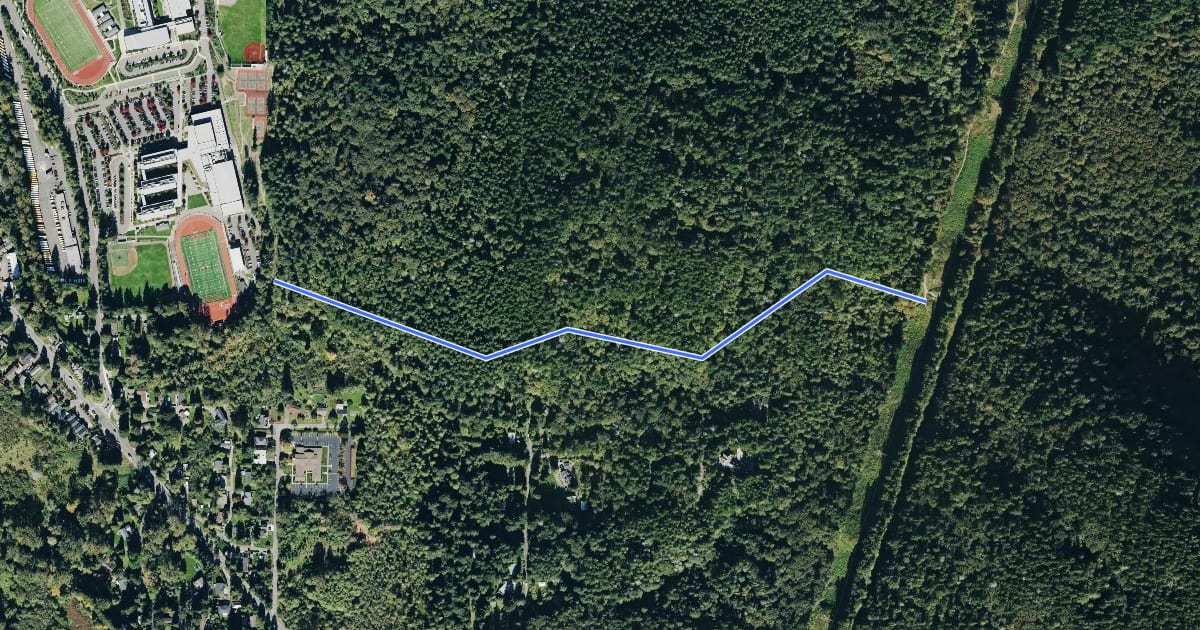 Маршрут High School Trail на спутниковом снимке