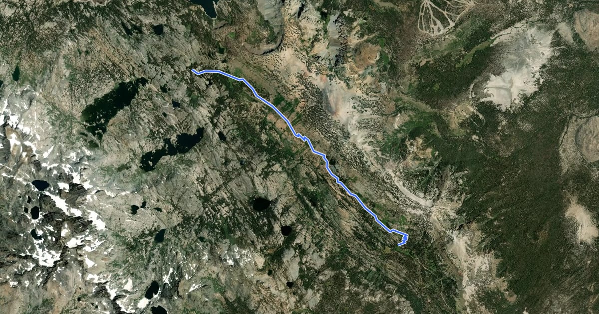 Маршрут High Trail на спутниковом снимке