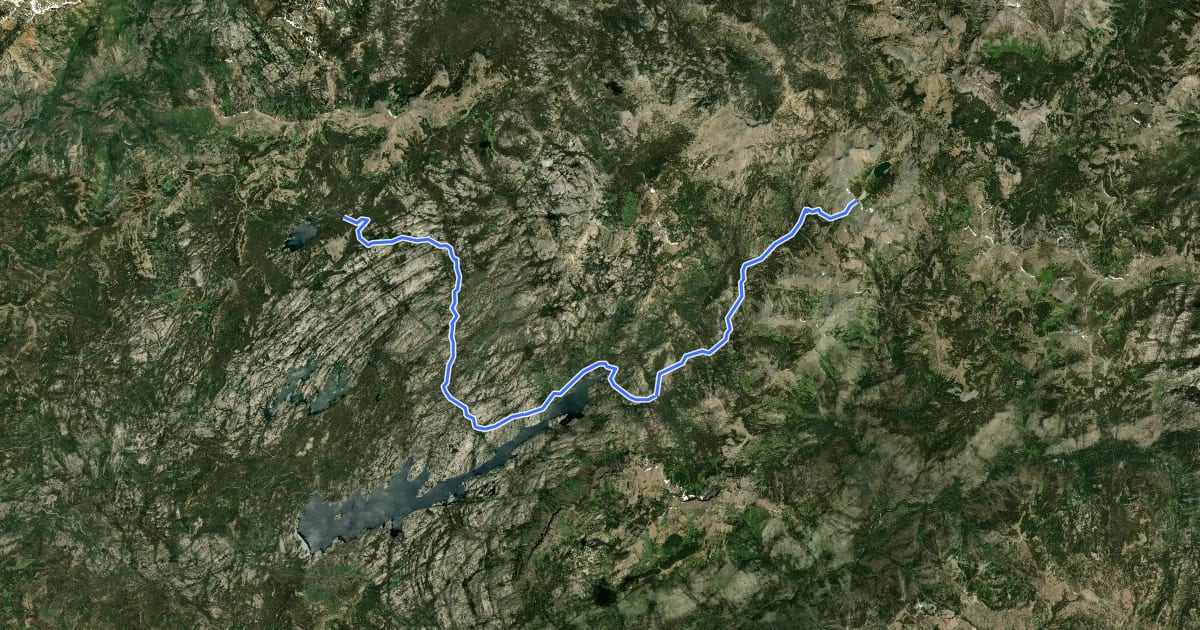 Маршрут Highland Creek Trail на спутниковом снимке