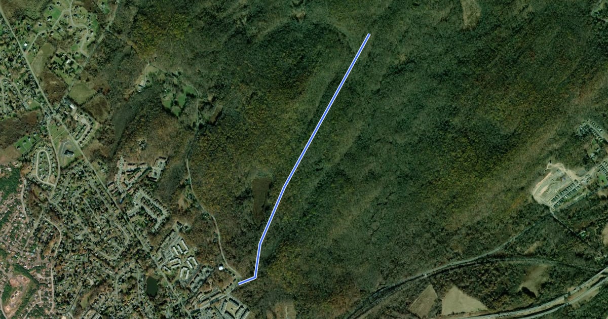 Маршрут Highland Lakes - Inwood Road на спутниковом снимке