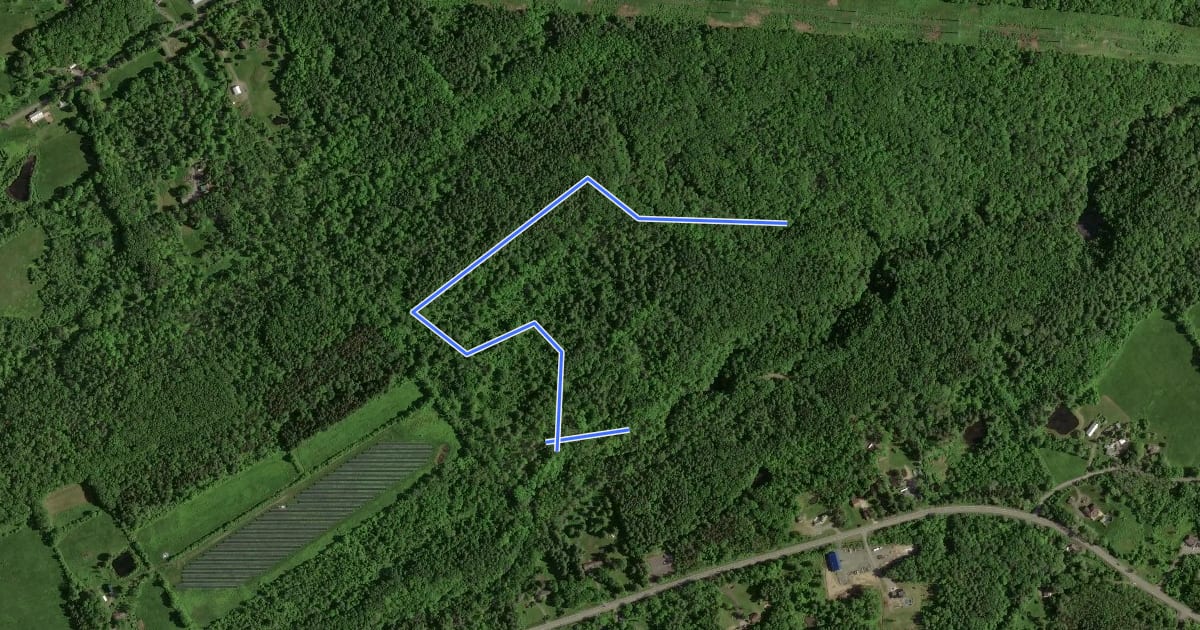 Маршрут Highland Trail (yellow) на спутниковом снимке