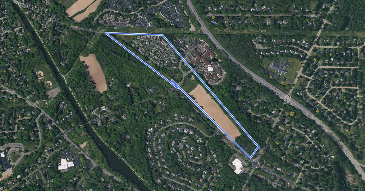Маршрут Highlands Loop на спутниковом снимке