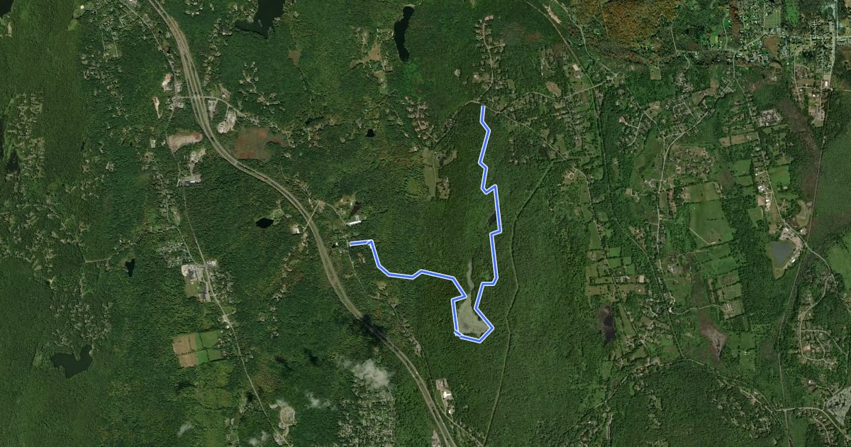 Маршрут Highlands Trail на спутниковом снимке