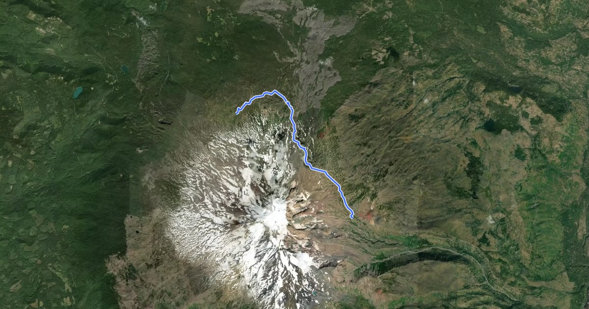 Маршрут Highline Trail #114 на спутниковом снимке