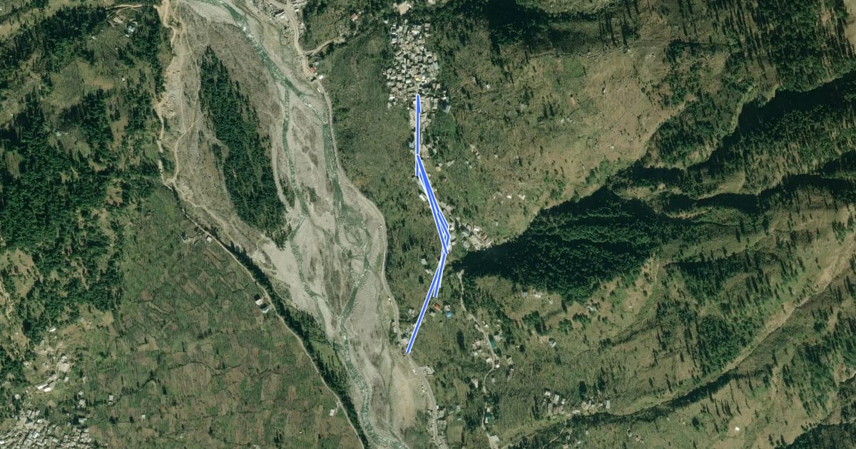 Маршрут Highway - Vashisht на спутниковом снимке