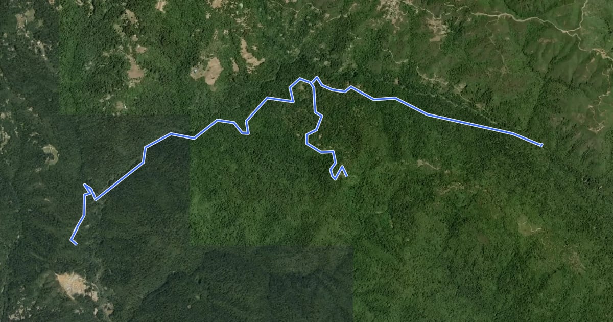 Маршрут Hihn's Mill Road на спутниковом снимке