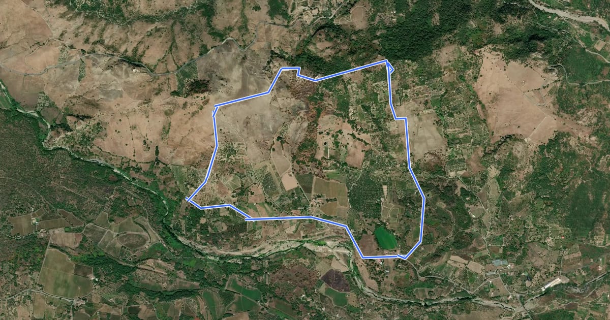 Маршрут Hiking Alcantara Olgari на спутниковом снимке