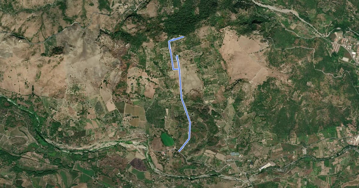 Маршрут Hiking Olgari Archeologia на спутниковом снимке