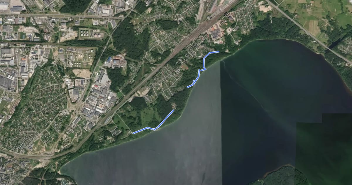 Маршрут Hiking Route на спутниковом снимке
