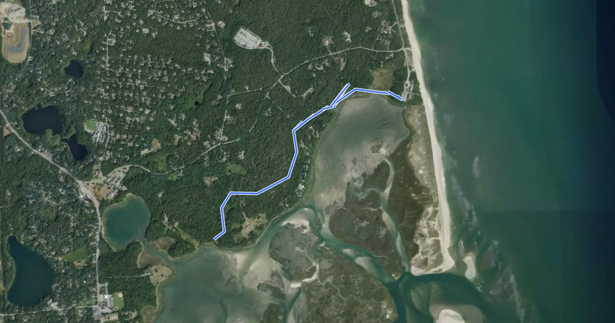 Маршрут Hiking Trail to Doane Memorial and Coast Guard Beach на спутниковом снимке