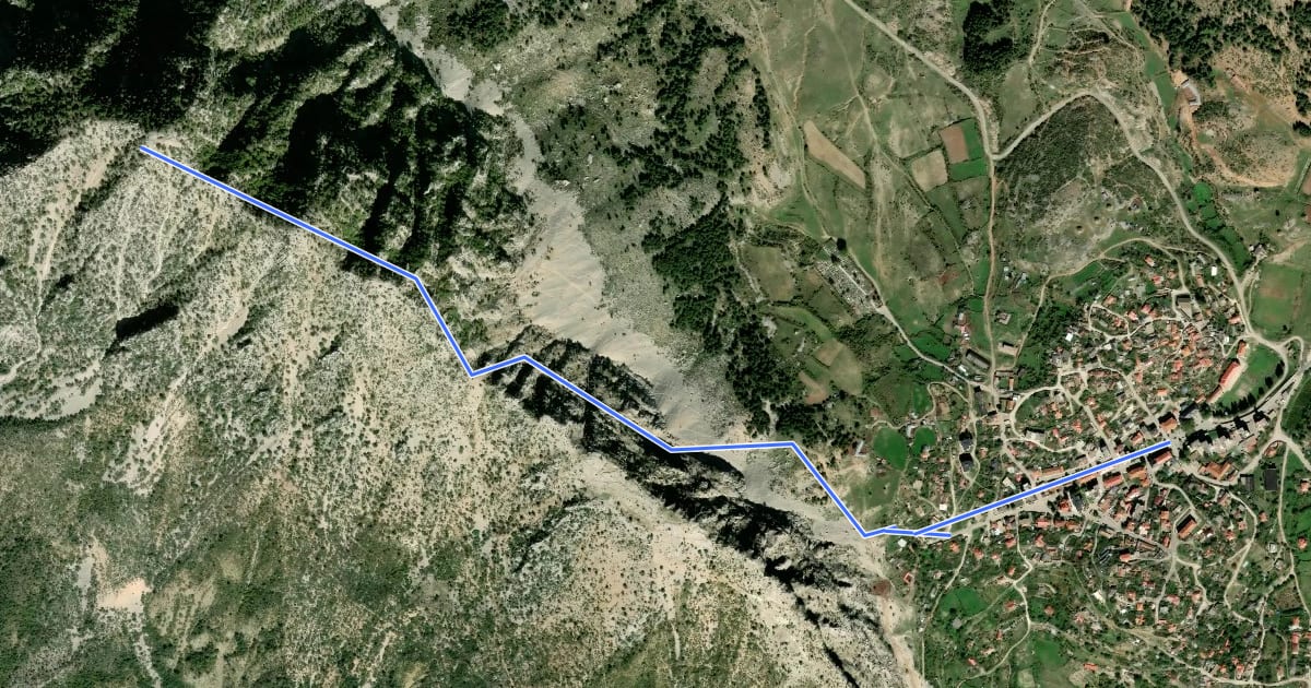 Маршрут Hiking trail to Mt. Melesin на спутниковом снимке