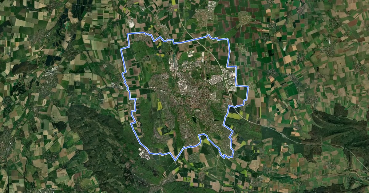 Маршрут Hildesheimer Ring на спутниковом снимке