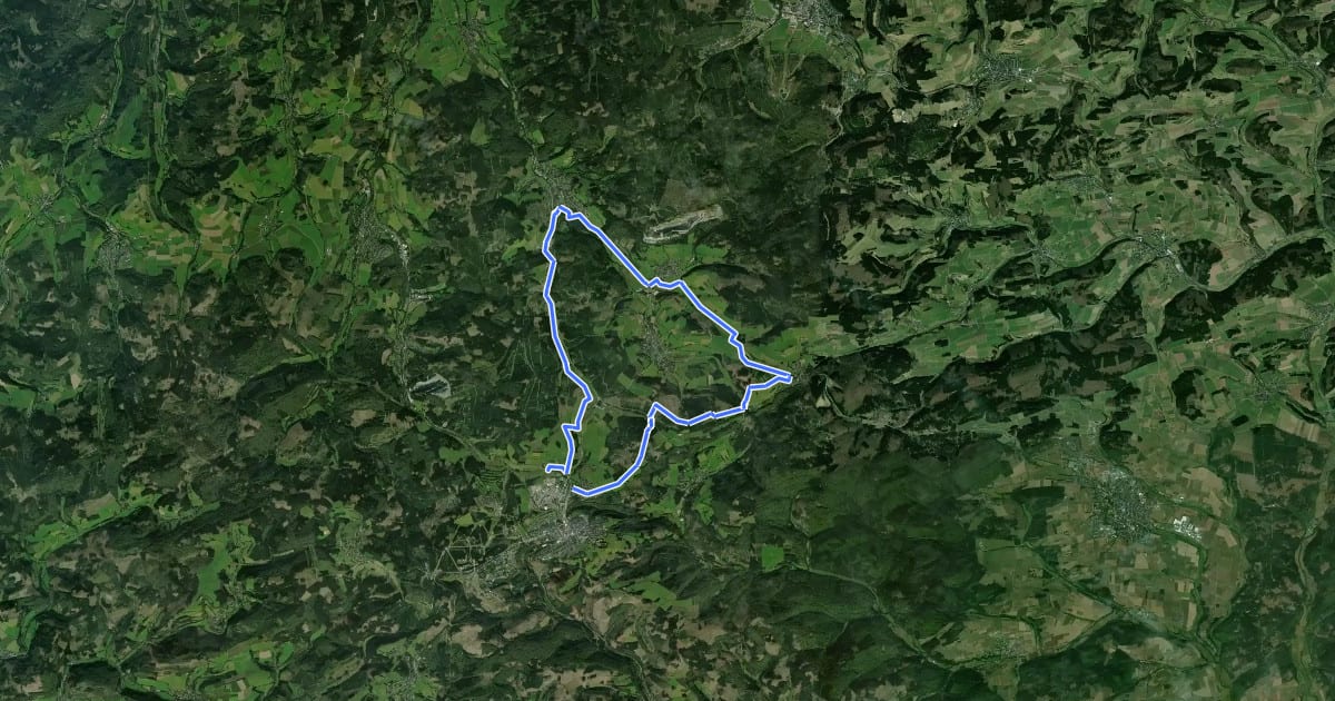 Маршрут Hillebachsee Tour на спутниковом снимке