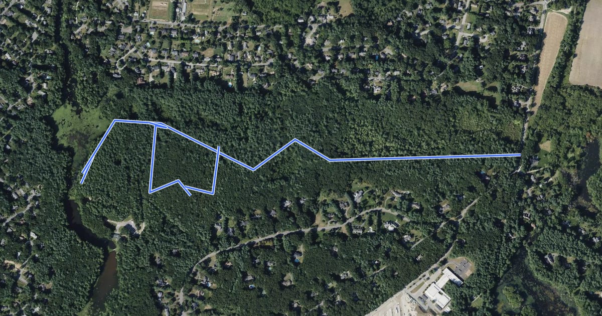 Маршрут Hilltop Loop Trail на спутниковом снимке