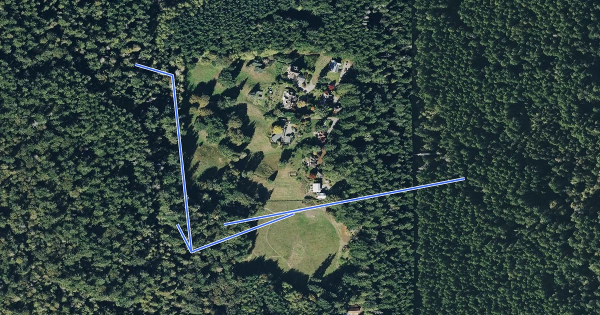 Маршрут Hilltop Trail на спутниковом снимке