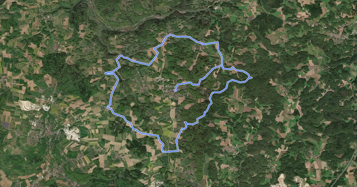 Маршрут Hiltpoltstein Rundwanderweg на спутниковом снимке