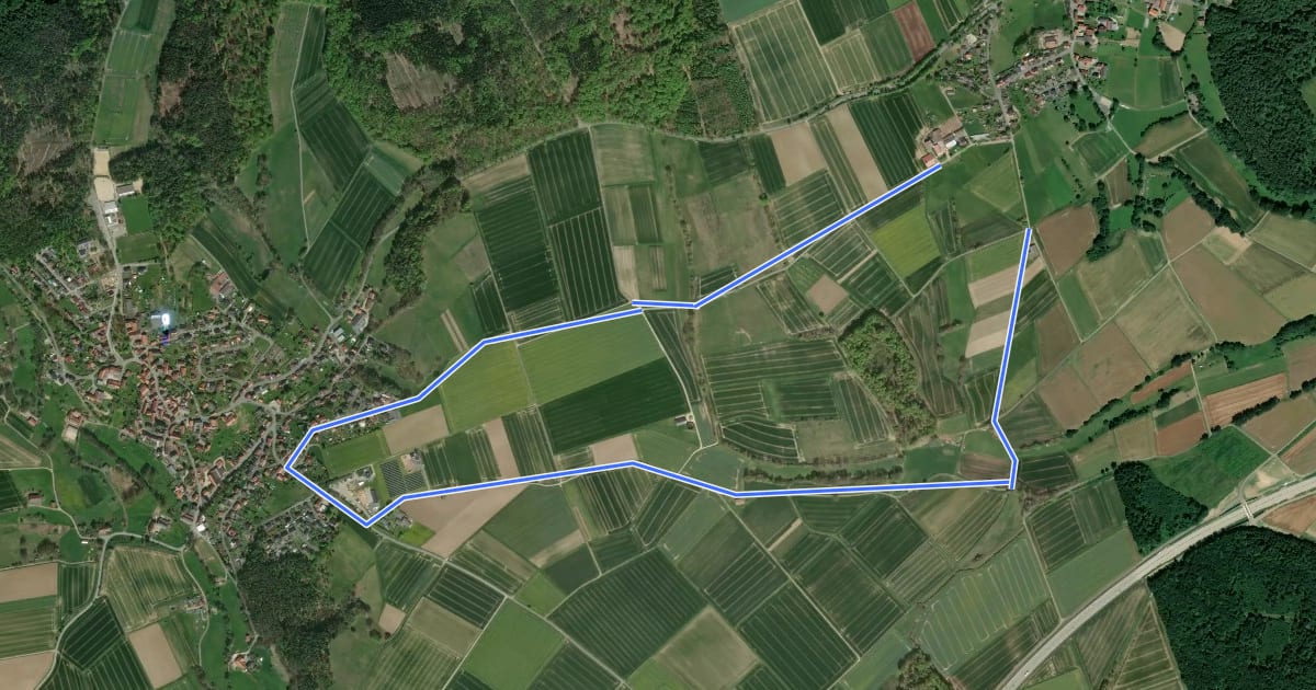 Маршрут Himmelfahrtsweg на спутниковом снимке