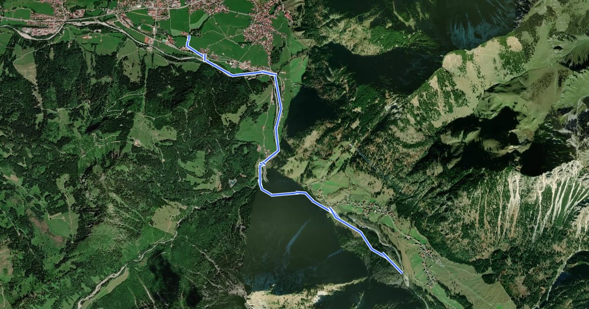 Маршрут Himmelsstürmer-Route Etappe 20 на спутниковом снимке