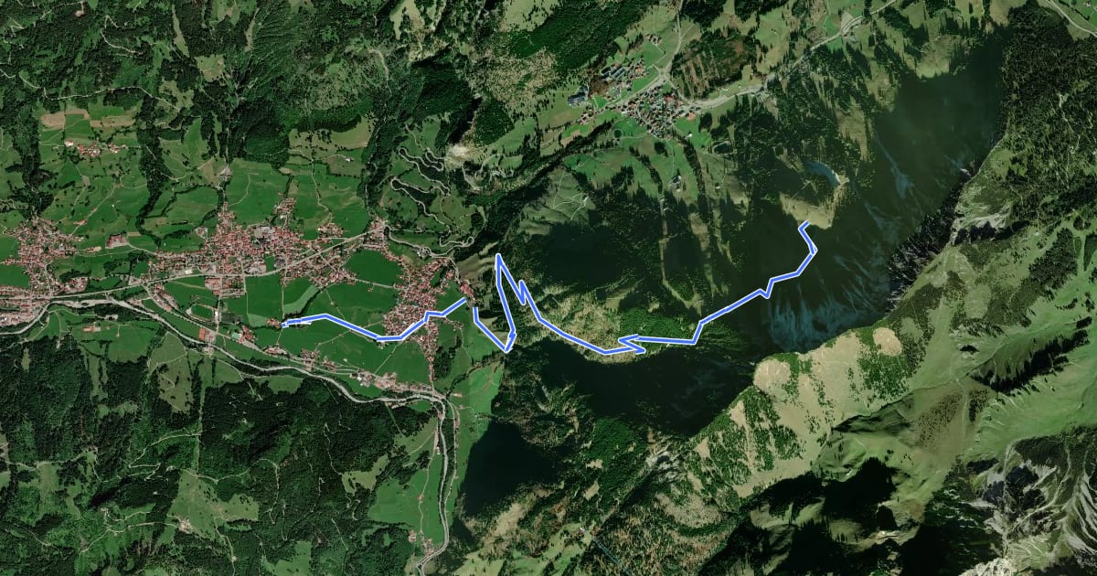Маршрут Himmelsstürmer-Route Etappe 21 на спутниковом снимке