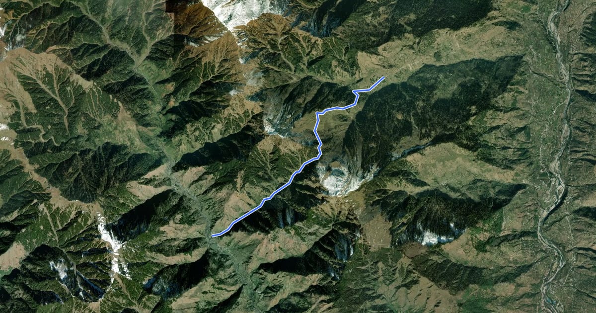 Маршрут Himri Pass на спутниковом снимке