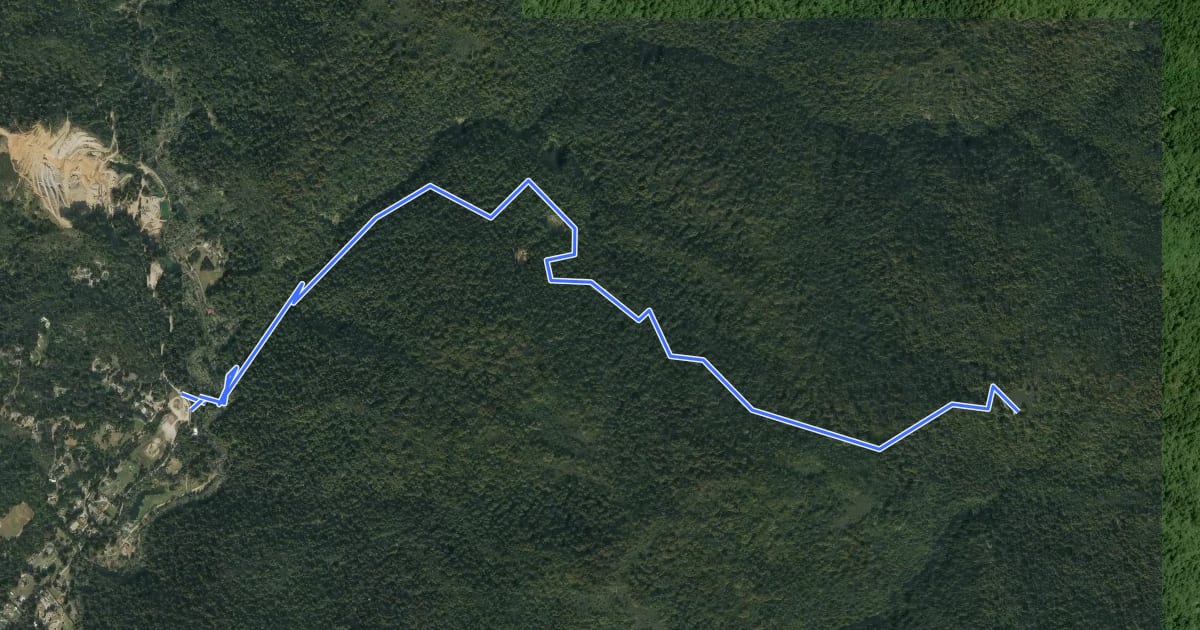 Маршрут Hinckley Basin Fire Road на спутниковом снимке