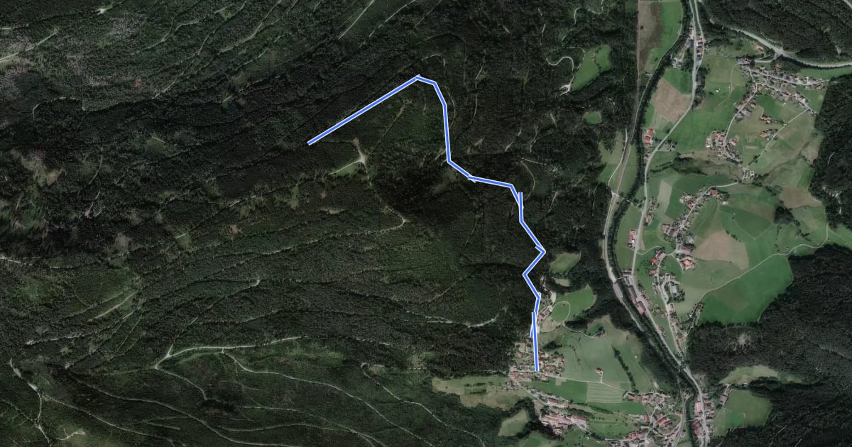 Маршрут Hindenburghütte - Ritterrain на спутниковом снимке