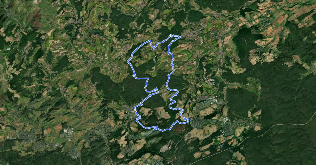 Маршрут Hinkelsteinweg на спутниковом снимке