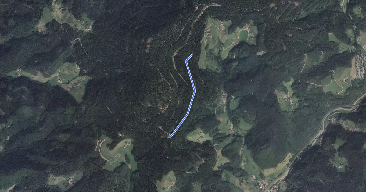 Маршрут Hinter Bästenbach - Tanz на спутниковом снимке