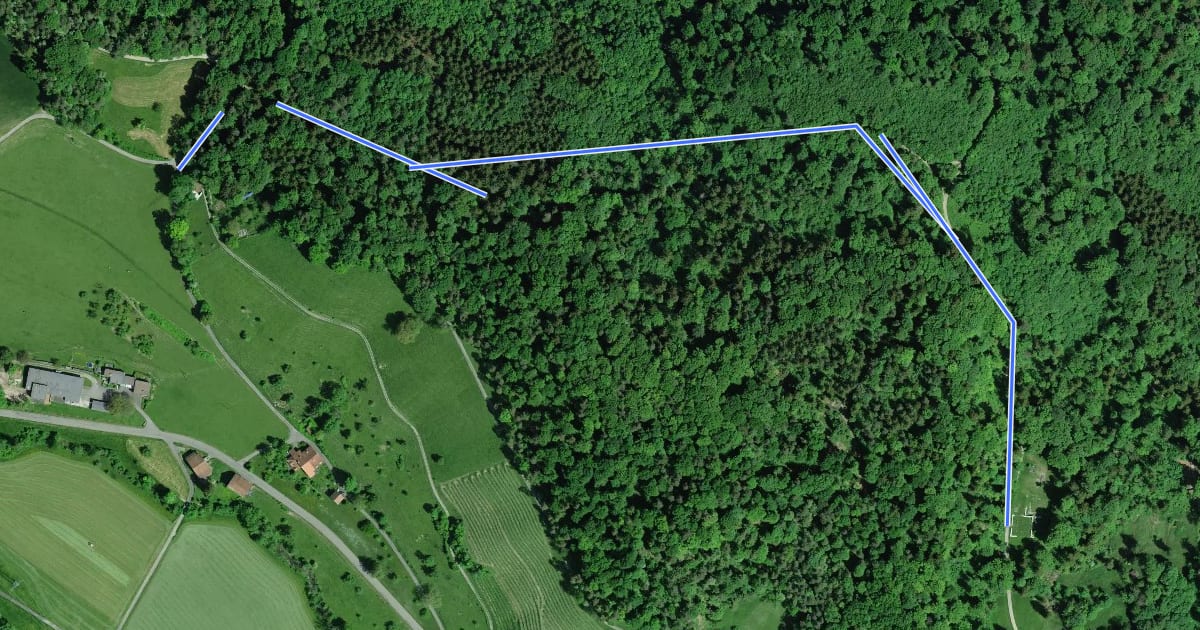Маршрут Hinter Rumstal - Berenberg Kloster на спутниковом снимке