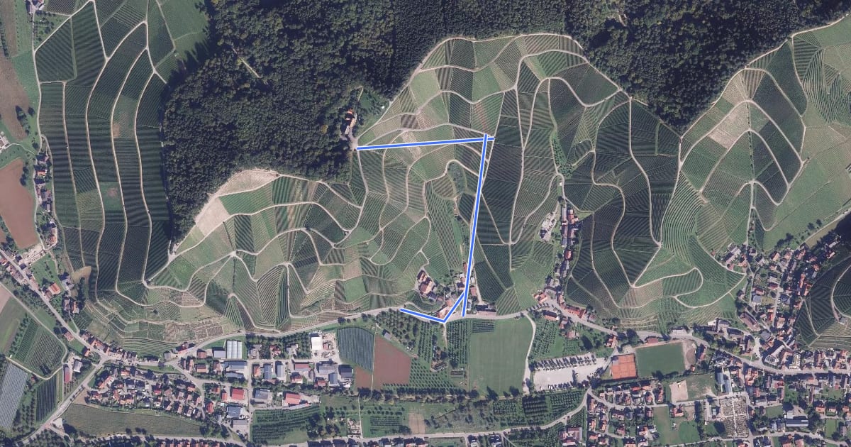 Маршрут Hinter St. Anton - Weingut Laible на спутниковом снимке