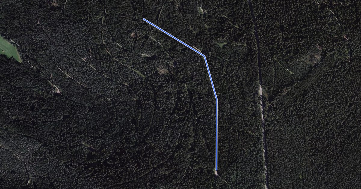 Маршрут Hinterbuch - Trischelwald на спутниковом снимке
