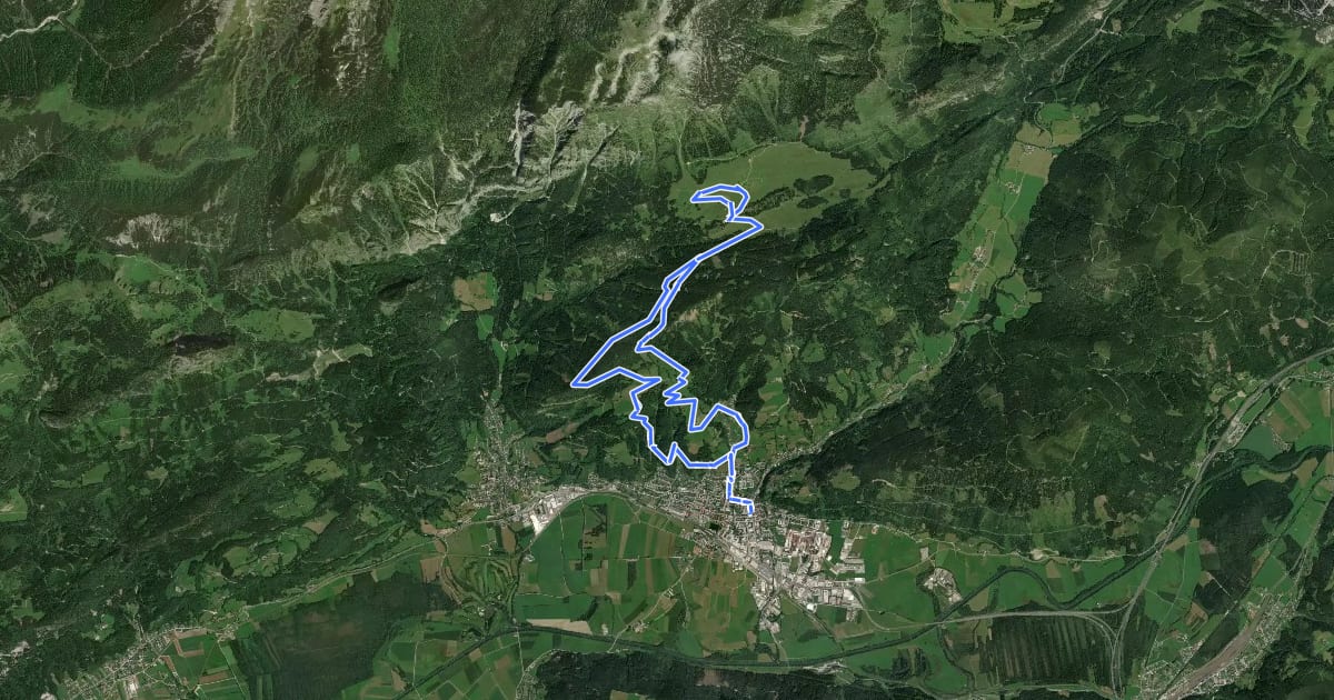 Маршрут Hinteregger Tour на спутниковом снимке